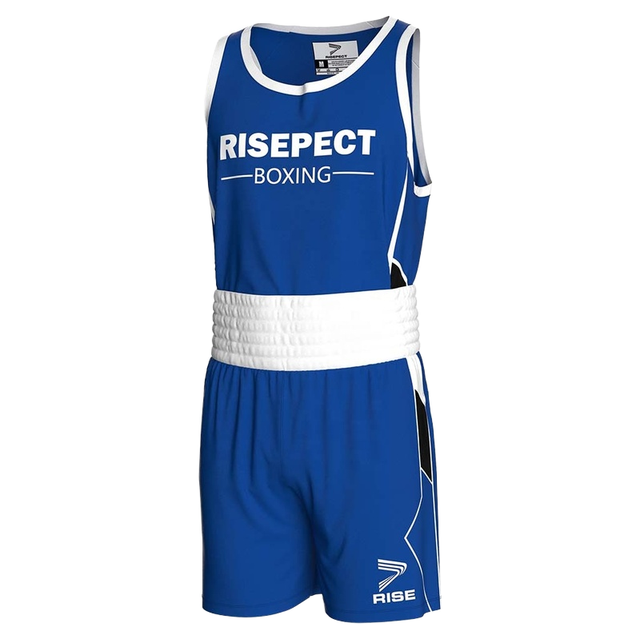 Men's Blue Boxing Shorts Set - High-Performance Training Gear for Boxing, MMA, Muay Thai & Fitness