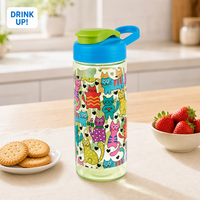 Bottiglia d'Acqua in Plastica da 500ml con Coperchio in PET, Accessorio per Bevande per Bambini, Vendita Diretta all'Ingrosso