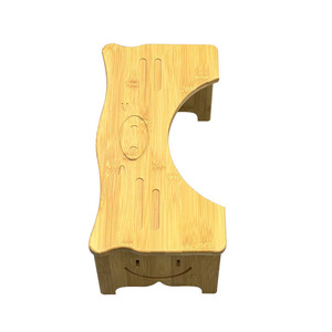 Repose-pieds ergonomique pliable en bambou pour toilettes, 40x20x19 cm, pour salle de bain, utilisation pour enfants en position accroupie, design en bois massif - Product Image 4