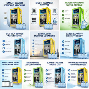 Distributeur d'eau automatique extérieur sans surveillance, purificateur d'eau par osmose inverse à double sortie YISO - Product Image 5
