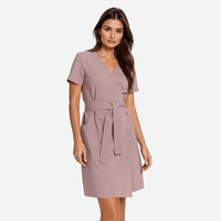 Robe médicale décontractée YUHONG, tissu durable en polyester et élasthanne, respirant, uniforme pour le personnel des cliniques