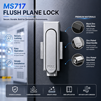 Serrures de panneau d'armoire industrielle dissimulées en alliage de zinc de haute qualité ShengHong Ms717, vente en gros pour fabricants, grade 1 ANSI