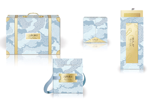 Sang Trọng Lớn Màu Xanh Giấy Các Tông Hộp Quà Tặng Với Xử Lý Đối Với Bộ Đồ Giường Set/Áo Khoác/Áo Khoác Trang Phục Bao Bì Hộp - Product Image 3