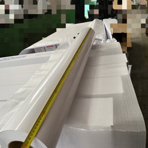 UNISIGN Self Adhesive Vinyl Film White Outdoor Pvc Eco Solvent Printable Adhesive Vinyl Sticker Roll