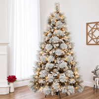MaoSheng Arbre de Noël géant en cèdre de haute qualité, écologique, artificiel, blanc neige, en PE+PVC, hauteur 150-240 cm, pour centres commerciaux
