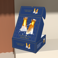 Boîtes d'emballage personnalisées en carton ondulé pour coffrets de spiritueux, champagne, whisky, bouteilles de vin rouge, boîtes en papier pour envoi postal