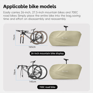 Sac de rangement pour vélo léger, portable, universel, en PU 420D, imperméable, avec sangle réglable, facile à transporter - Product Image 5