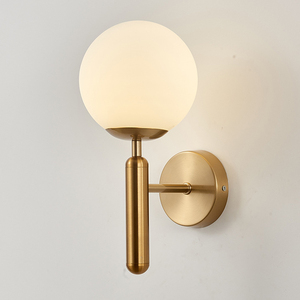 Lâmpada de parede minimalista moderna nórdica com abajur de vidro adequado para quartos interiores cabeceira decoração e luminárias