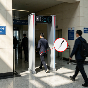 Détecteur de métaux intelligent Hawkeys pour aéroports et gares, détection de contrabandes, alarme sonore et lumineuse double, 18 zones - Product Image 2