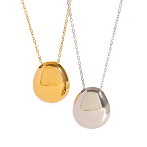 Stainless <b>Steel</b> <b>Ball</b> Pendant Necklace Geometric Design Gold And Silver Color For Fashion Jewelry - Product Image 5