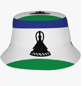 Lesotho Flag Bucket Hat Fashion Sun Cap Packable Fisherman Hat for Women Men Summer Travel Hat