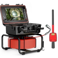 Caméra d'inspection vidéo pour canalisations, endoscope de 9 pouces avec écran IPS 1080P, auto-nivelant, localisateur 512 Hz, étanche IP68, 20 m