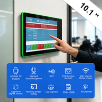 Tablet Android 10.1 inci baru, murah, terpasang di dinding, dengan NFC/RFID, Wi-Fi, dan lampu LED POE untuk ruang rapat