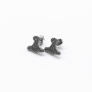 Pendientes yunnique de acero de titanio Thunder Hammer para hombres y mujeres, joyería de moda para fiestas - Product Image 1