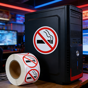 Impresión de Señales de Prohibido Fumar, Etiquetas Adhesivas Resistentes al Agua - Product Image 6