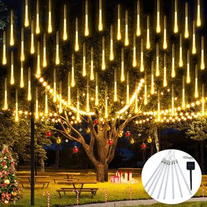 Guirlandes solaires en forme de pluie de météores, 8 tubes, étanches IP65, pour décoration extérieure de Noël, de jardin, de <span class=keywords><strong>maison</strong></span> et de toit. - Product Image 1