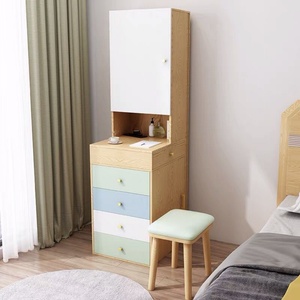 Juego de Dormitorio para Mujer en Color Blanco 2022, Muebles Ahorradores de Espacio, Tocador Multifuncional con Espejo - Product Image 6