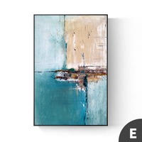 Peinture abstraite originale de paysage texturé, peinture à l'huile moderne personnalisée, art mural sur toile, impression numérique pour la décoration du salon
