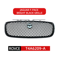 ROVCE Accessoires De Voiture Pare-chocs Avant ABS Grille Grill Pour Jaguar F-PACE noir argent placage T4N12772 T4N1277 T4A6209 T4N13842
