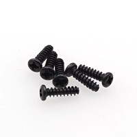 Vis autotaraudeuse à tête cylindrique à rainure croisée Système de mesure en pouces en acier au carbone zingué noir