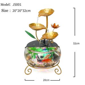 आधुनिक टेबलटॉप पानी की सुविधा के साथ इनडोर सजावट ज़ेन मछली टैंक ग्लास Rockery पानी के फव्वारे एलईडी प्रकाश - Product Image 5