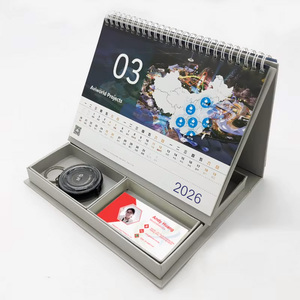 Khuyến Mại Tùy Chỉnh In Ấn Xoắn Ốc Bảng Máy Tính Để Bàn Bàn 2026 2027 Notepad Lịch Với Điện Thoại Và Chủ Bút - Product Image 6