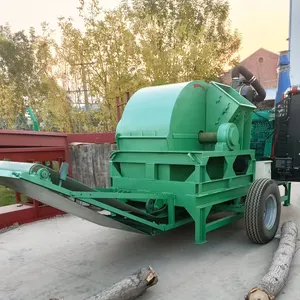 Multifunctional wood pulverizer Large bamboo wood chip industry Small leftover tree branch crusher Sawdust machine