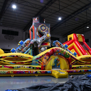 Parque temático de Robot inflable gigante, tobogán de castillo hinchable inflable para exteriores, parque infantil de ciudad divertido inflable a la <span class=keywords><strong>venta</strong></span> - Product Image 3