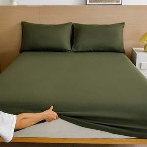 Nova Chegada Cor Sólida Folha Equipada Impermeável Cama Capa Único Colchão Poeira Capa Fibra Sintética Equipado Folha De Cama - Product Image 2