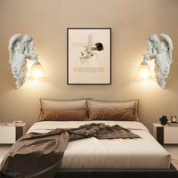 Lampes murales décoratives de chevet à motif de la Vierge Marie en dessin animé, ange Vénus, déesse sainte