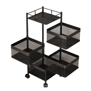 ตะกร้าผลไม้และผัก5ชั้นแบบออกแบบได้ตามต้องการช่วยประหยัดพื้นที่ชามผลไม้ทำจากโลหะทนทาน5ชั้น - Product Image 1