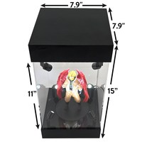 Boîte de présentation rotative personnalisée en acrylique pour figurines d'action avec 8 projecteurs LED pivotants