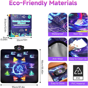 Tapis de danse sans fil avec musique intégrée, 8 <span class=keywords><strong>jeux</strong></span>, 3 niveaux, cadeaux pour enfants, anniversaire, Noël - Product Image 6