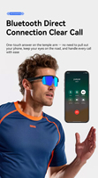 Kacamata Bersepeda Anti Angin AIMB-V7 dengan Speaker Stereo Audio untuk Panggilan Bebas Genggam, Perlindungan UV, Kacamata Hitam Fashion untuk Olahraga Luar Ruangan