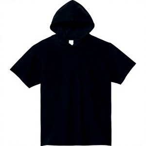 190Gsm Hooded T Shirt Men 100% Cotton <b>Hoodie</b> Tee <b>Short</b> <b>Sleeve</b> Casual Workout - Product Image 4