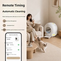 Kotak Pasir Kucing Otomatis Pintar dengan Sensor Radar Microwave, Interaksi Aplikasi, Desain Anti Bocor, Kapasitas Besar 78L