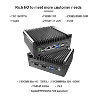 Mini PC Industrial I5 6300U 8250U, RAM DDR4, LAN Gigabit Dual RJ45, RS232/RS485 COM, Win11 Linux, Computadora Integrada Sin Ventilador Yankong