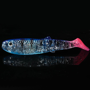 WEIHE 9cm 5,8g PVC Künstlicher Weichköder mit 3D-Fischaugen Mehrfarbig für Marlin & Hecht Meer- & Seenfischerei - Product Image 3