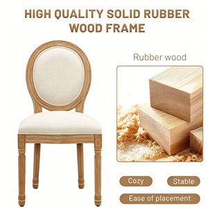 Stackable Oval Wooden Back Louis <b>Chair</b> with White <b>Padded</b> Cushion, Luxury Banquet Wedding Dining <b>Chair</b> for Event Venue - Product Image 3