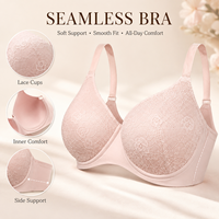 Soutiens-gorge et sous-vêtements sans couture de haute qualité, dernière conception estivale, sans fil, grande taille, confortables, avec logo personnalisé pour femmes