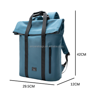 Custom Unisex Durable Leisure Travel Roll Top Waterproof Foldable Laptop <b>Backpack</b> with <b>Large</b> <b>Capacity</b> for School & Outdoor Use - Product Image 1