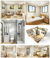 Casa Contenedor Prefabricada Móvil de 20/40 Pies, Expandible, con Baño y Cocina, 1 o 2 Dormitorios, Instalación Rápida, de Fábrica