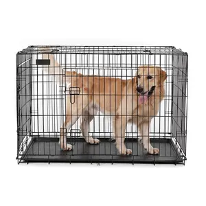 Atacado 122cm Folding Pet Crates / XXXL Cat Dog Travel Carrier Gaiolas/Indoor Dog House Com Preço Inferior