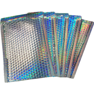 Sobre de Burbujas Holográfico Arcoíris a Prueba de Golpes con Protección Lateral para Envío de Regalos Frágiles - Product Image 3