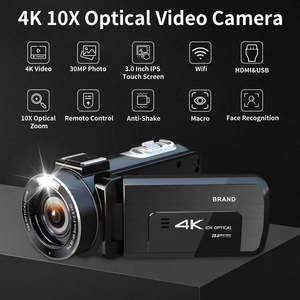 Videocámara 4K 30MP con Zoom Óptico 10X, Pantalla Táctil IPS de 3.0 Pulgadas, Wifi, Control Remoto, Antivibración y Macro, Cámara para Vlogs - Product Image 2