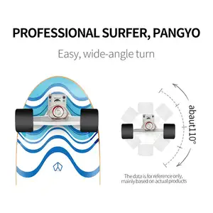 도매 강한 베어링 용량 휠 컬러 옵션 32 인치 랜드 서핑 스케이트 스케이트 보드
