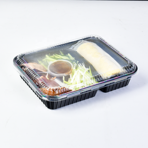 9 "32oz jetable micro-ondable à emporter boîte en plastique PP repas préparé récipient d'emballage à emporter avec couvercle - Product Image 1