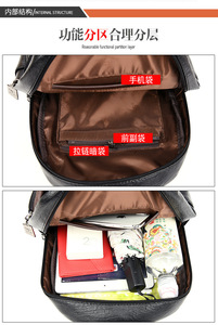 Luxury Pu Leather Women <b>Backpack</b> Vintage Style Lady Travel Shoulders <b>Backpack</b> Girl <b>School</b> Bag Female Leather <b>Backpack</b> - Product Image 6