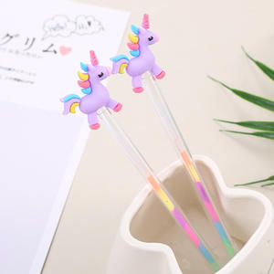 Papeterie Créative Multicolore Fluorescent Gel Stylos Mignon Flamingo & Licorne Surligneur Étudiants Neutre Métal Stylos Pour Quotidien - Product Image 6