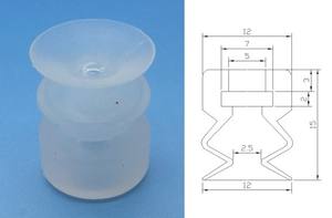 จุกดูดสุญญากาศอุตสาหกรรมซิลิโคนราคาโรงงาน พร้อมรูด้านข้าง - Product Image 4